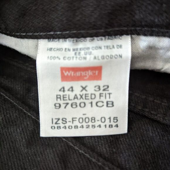Wrangler Five Star Premium black denim relaxed fit jeans  Sz 44x32 - Picture 5 of 16
